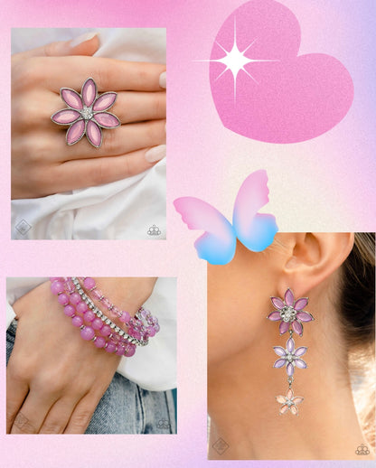 GARDEN the Interruption - Purple Bracelet, Lets Get it GARLAND - Multi Earring and GARDEN My French - Purple Ring