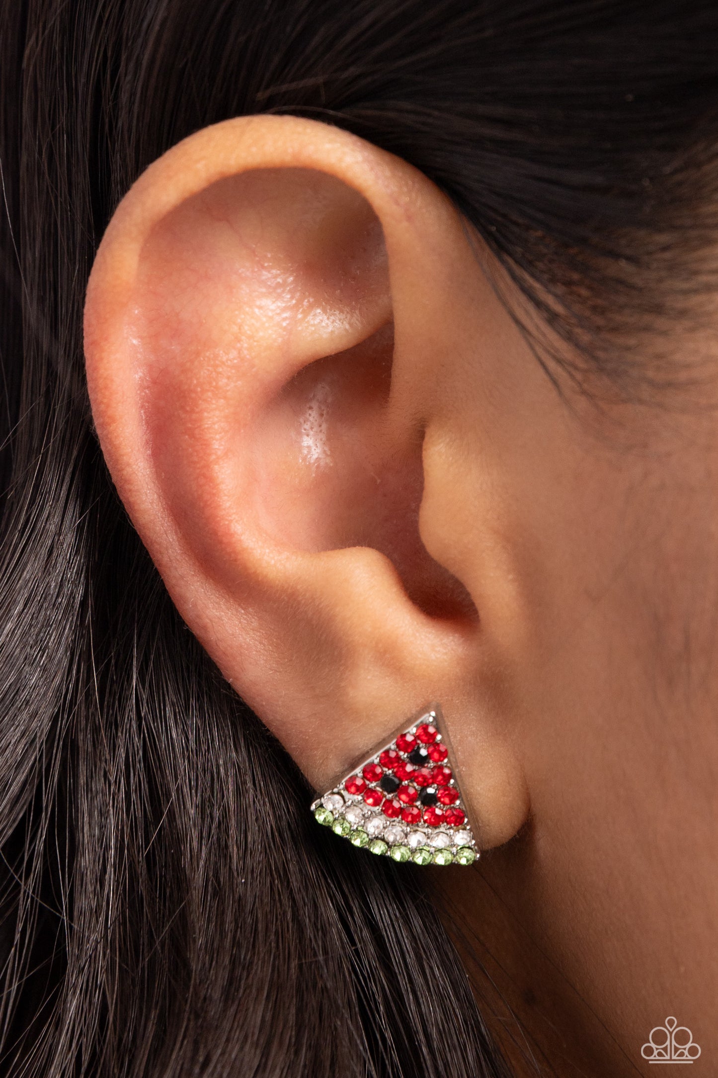 Watermelon Slice - Red Paparazzi Earrings