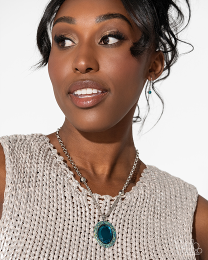 Manufactured Majesty - Blue - Paparazzi Necklace