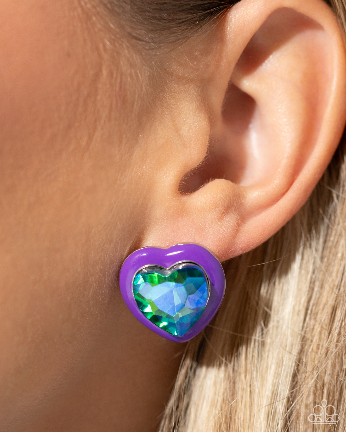Heartfelt Hope - Purple and Heartfelt Haute - Purple Paparazzi Necklace and Earrings Set