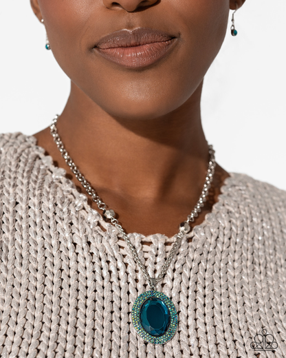 Manufactured Majesty - Blue - Paparazzi Necklace