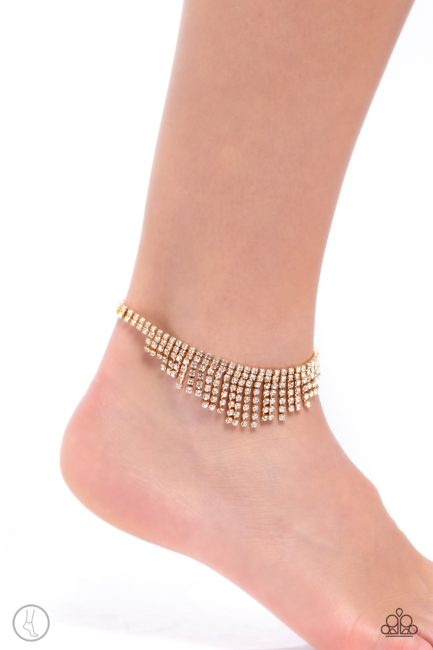 Daring Decadence - Gold Necklace and Curtain Confidence Gold Anklet Set