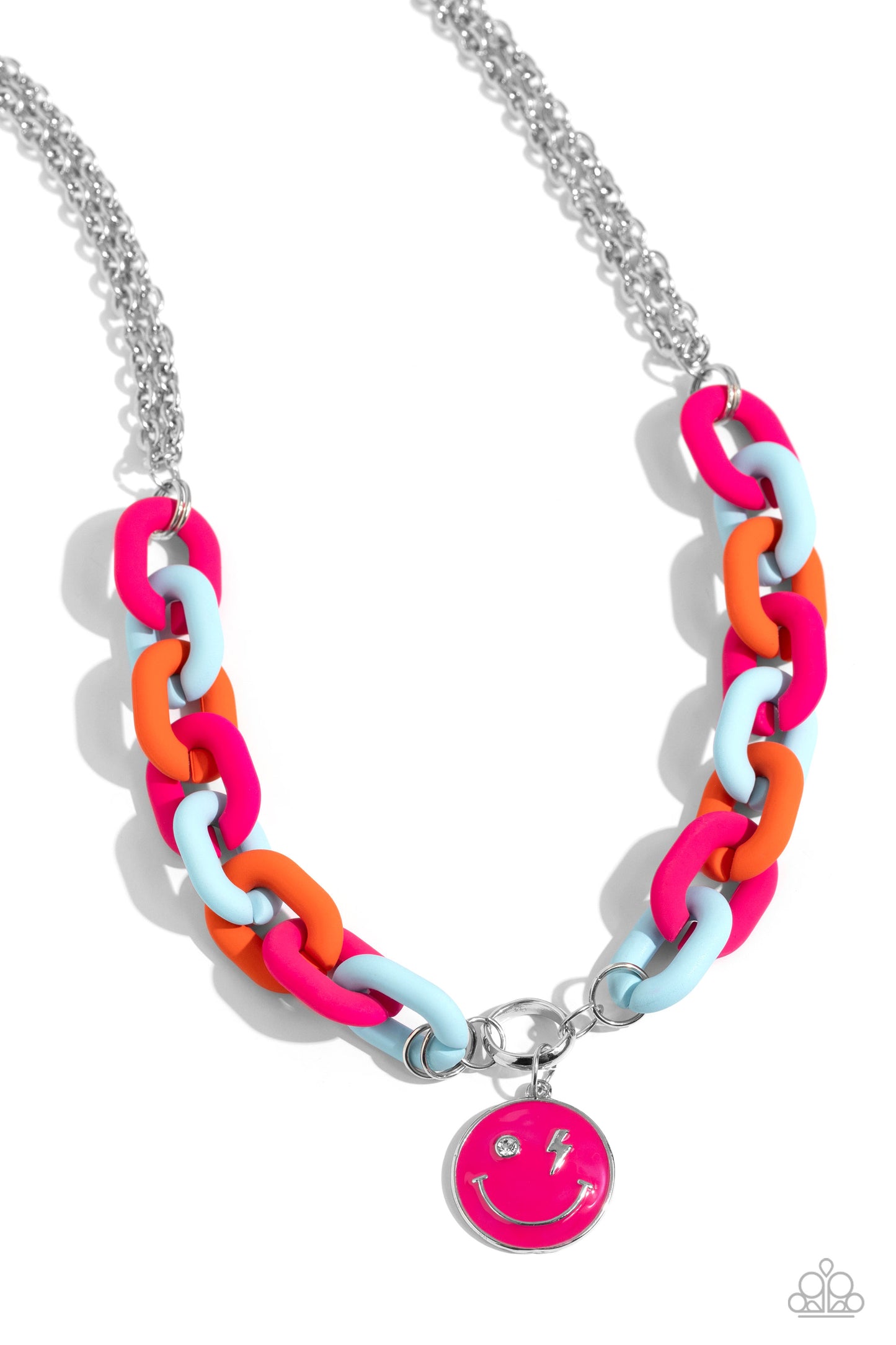 Speed SMILE - Pink Necklace and Go the Extra SMILE - Pink Bracelet Set