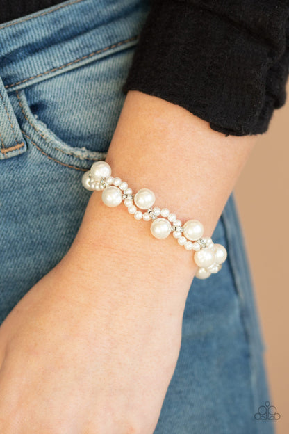 Uptown Opulence White Necklace and Utmost Uptown - White Set