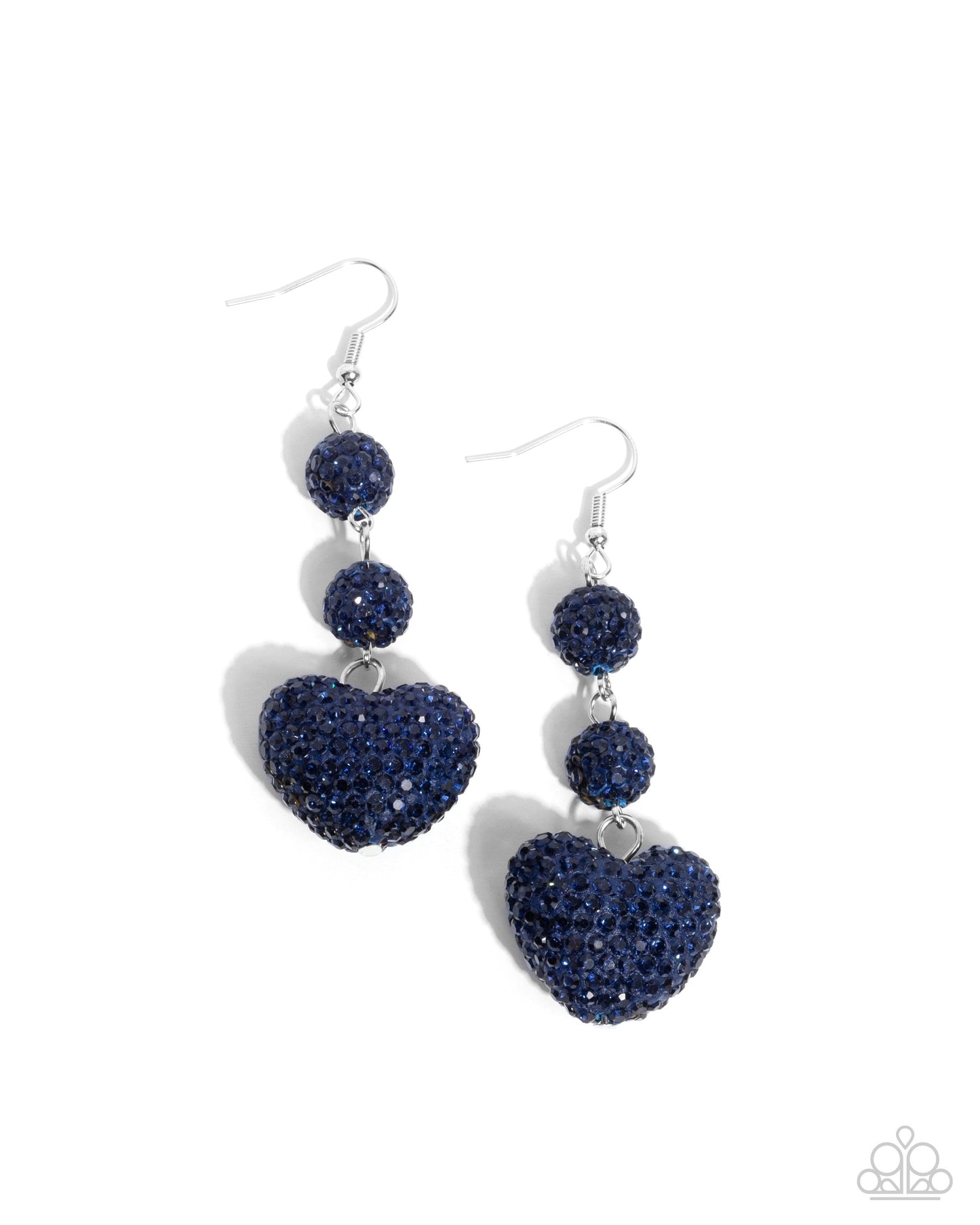 HEART Gallery - Blue - Paparazzi Necklace and Vision Shimmer Blue Earrings