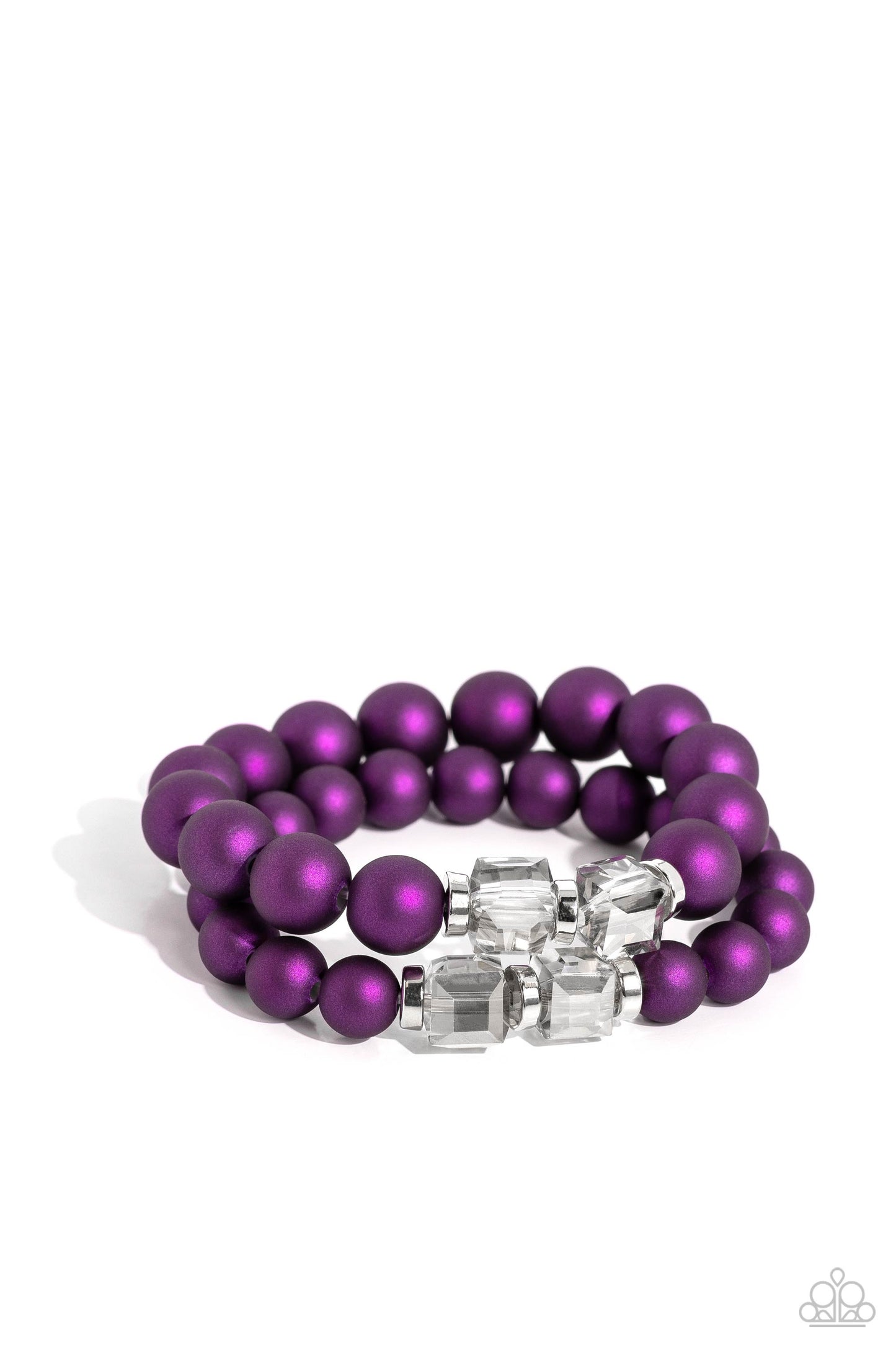 Shopaholic Season - Purple Necklace and Shopaholic Showdown - Purple Bracelet Set