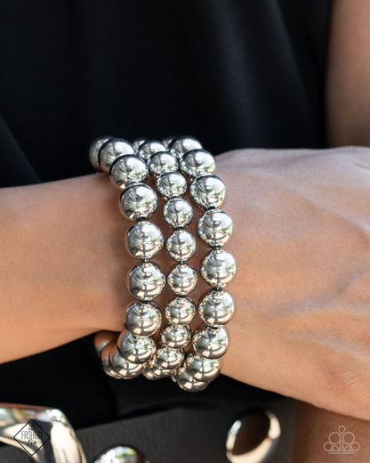 Refreshing Raindrops - Silver Paparazzi Bracelet