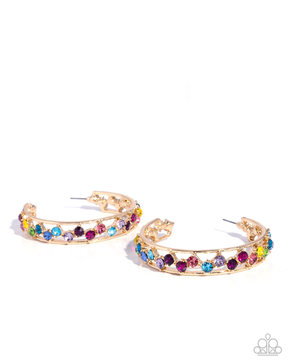 Scattered Sophistication - Multi - Paparazzi Earrings