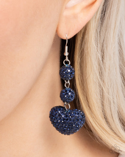 HEART Gallery - Blue - Paparazzi Necklace and Vision Shimmer Blue Earrings