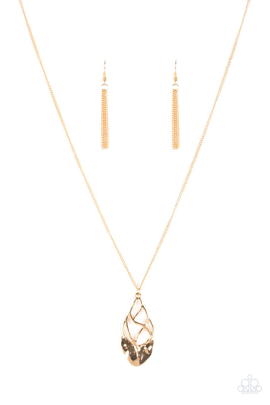 Swank Bank - Gold - Paparazzi Necklace