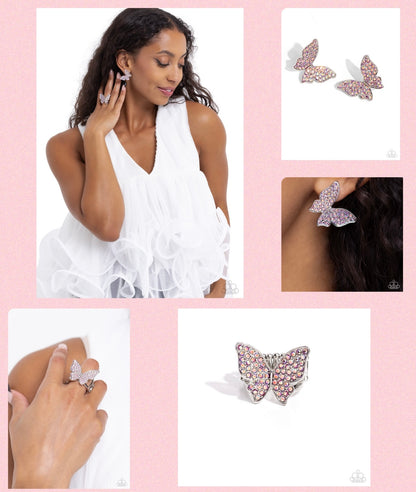 High Life - Pink Earrings and High Time Pink Ring