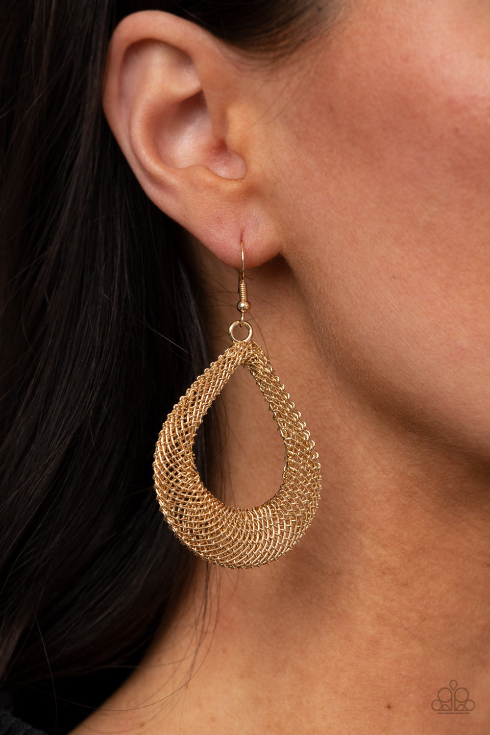 Get the MESH-age - Gold and A Hot MESH - Gold - Paparazzi Earrings