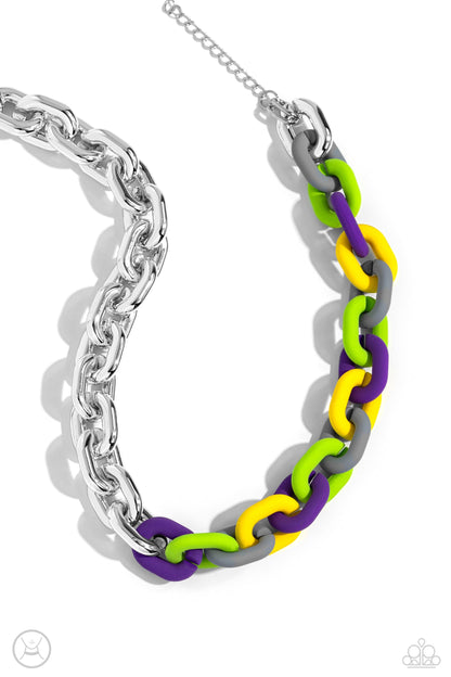 Contrasting Couture Silver Necklace and Candid Contrast Silver Bracelet Set
