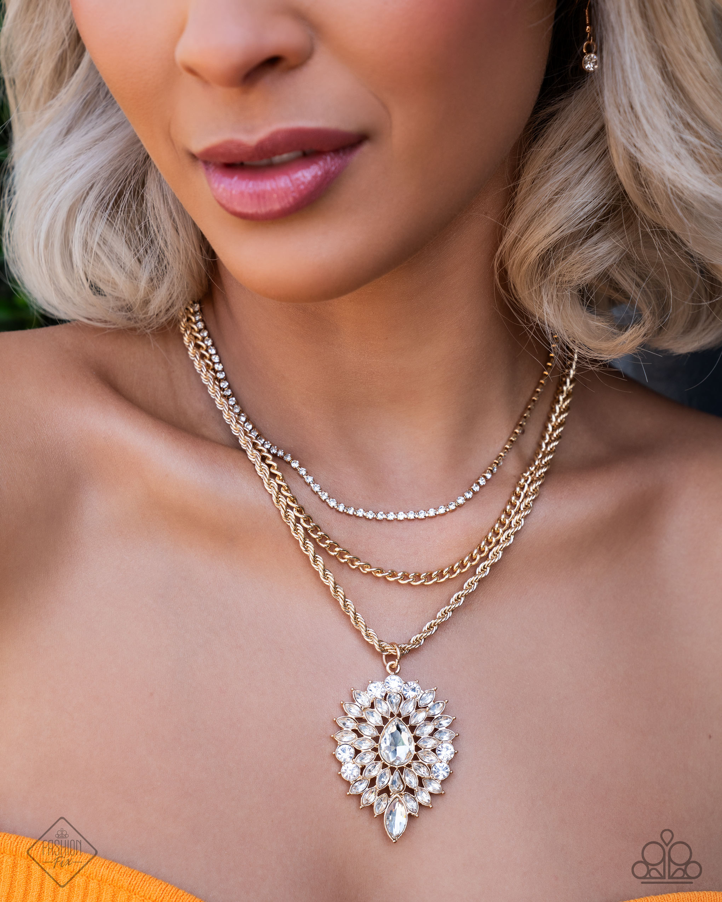 Adorably Administrative - Gold - Paparazzi Necklace