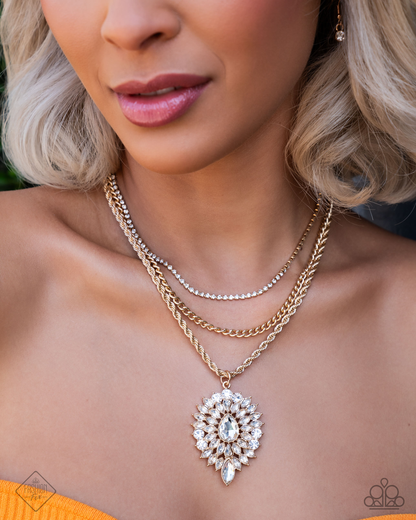 Adorably Administrative - Gold - Paparazzi Necklace