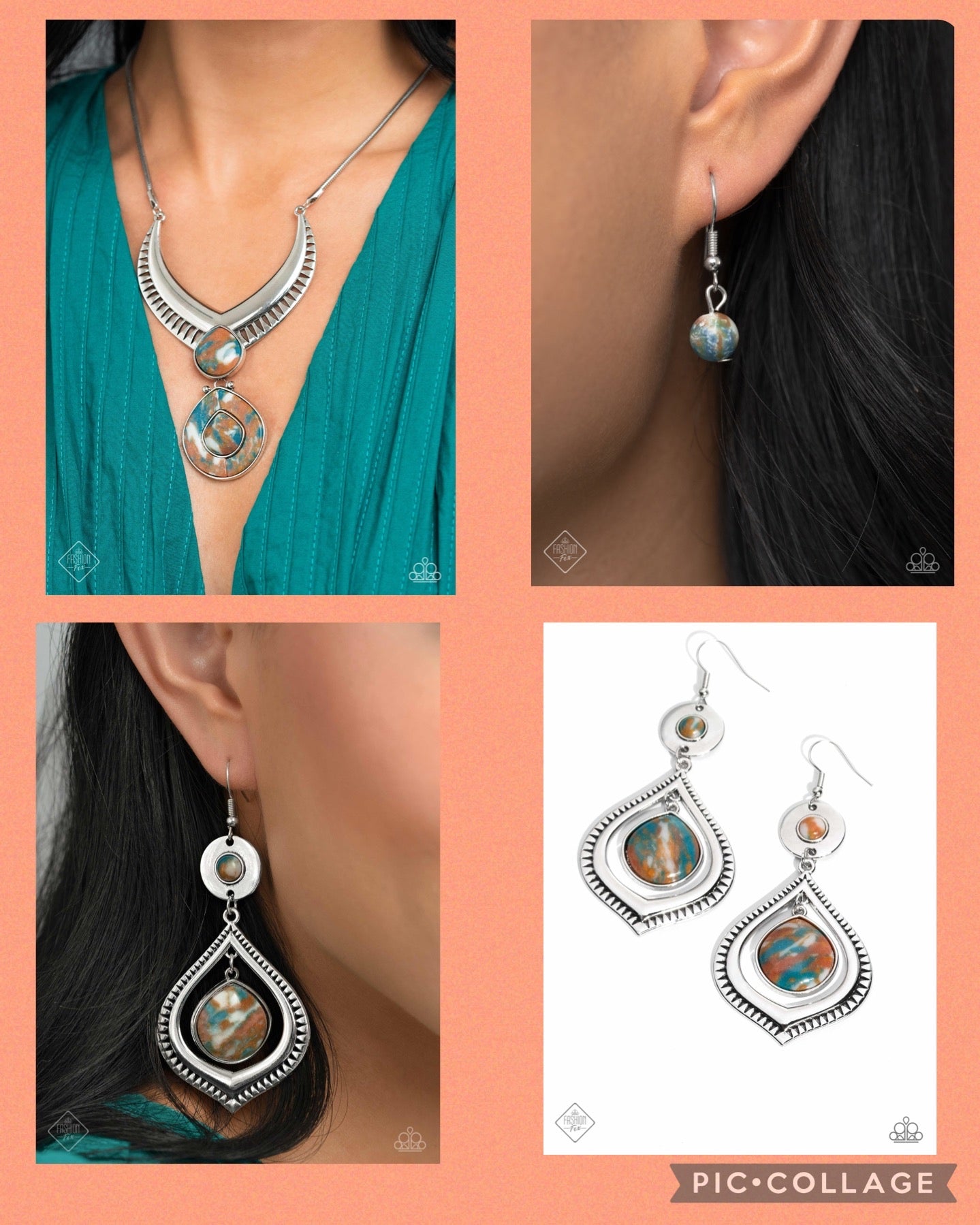 I CLAN See Clearly Now - Brown Necklace and Cuz I CLAN - Brown Earrings Set