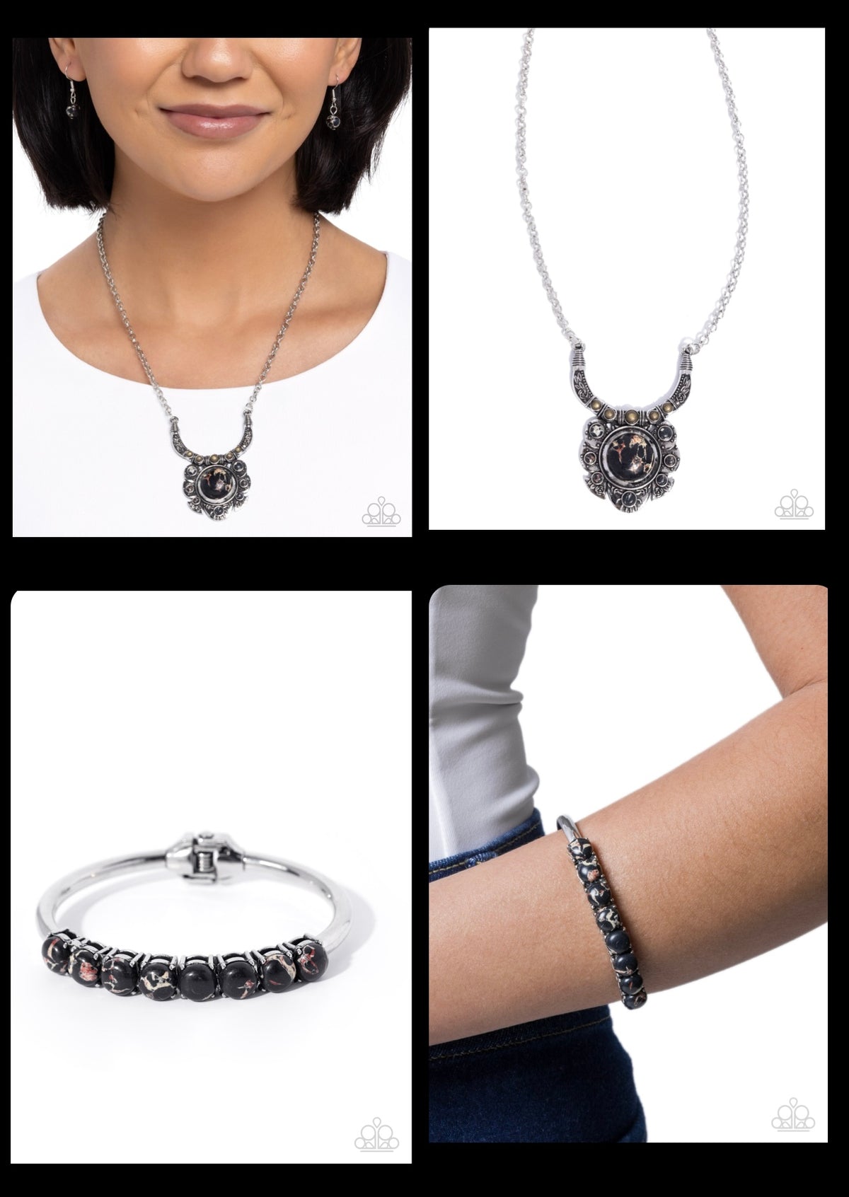 Vintage Attention - Black and Spirited Shopaholic Bracelet
