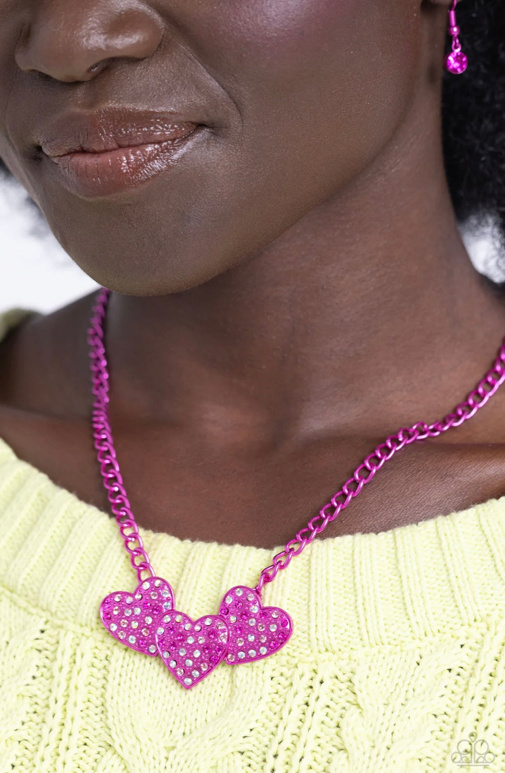 Low-Key Lovestruck - Pink and Lovestruck Lineup - Pink -Paparazzi Necklace and Bracelet Set