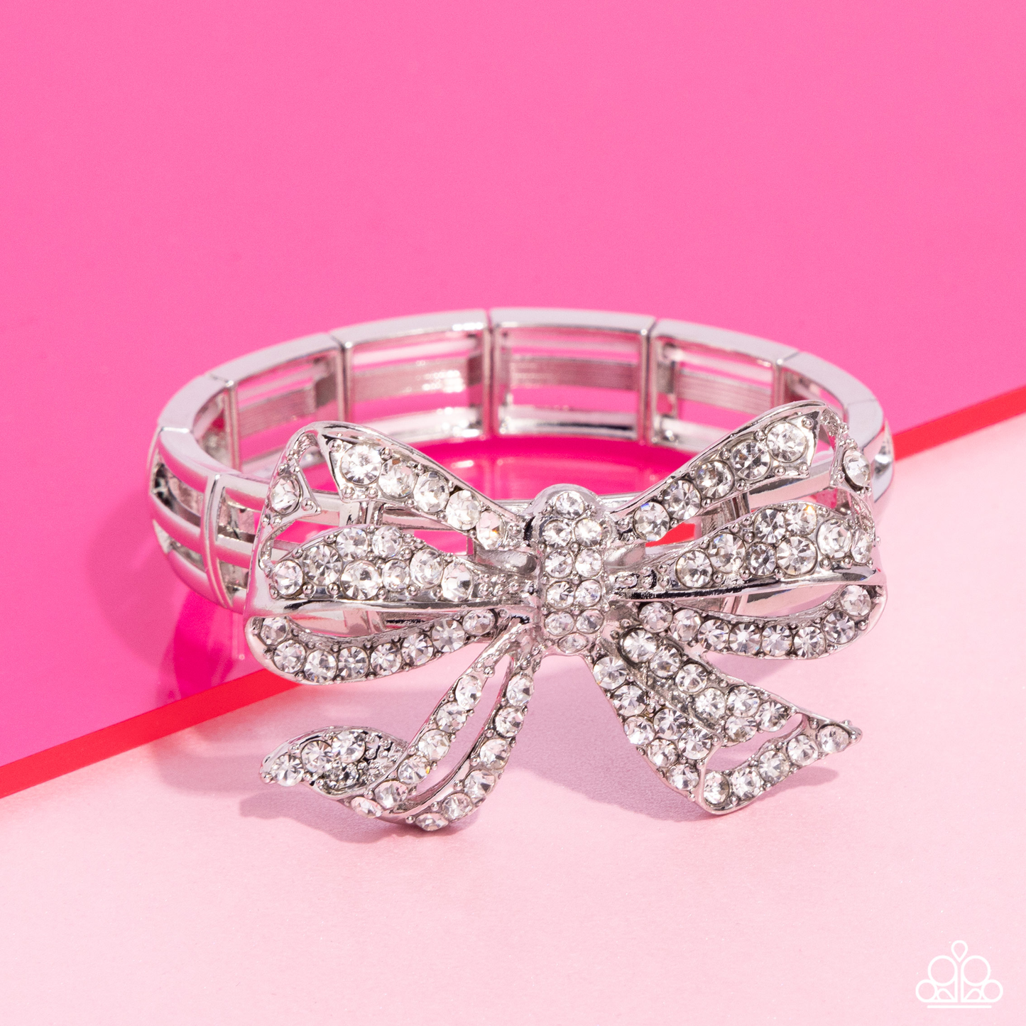 Its All A-BOW-t Me - White - Paparazzi Bracelet