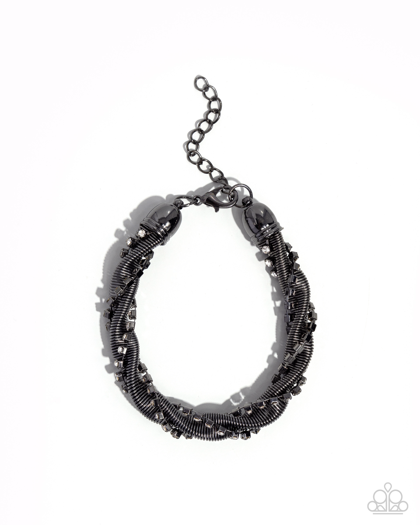 Candid Coils - Black Necklace and Coiled Champion Black Bracelet Set
