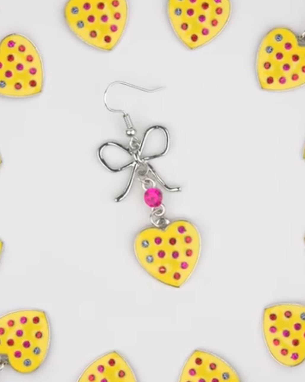 Bow Away Zone Yellow Earrings and Fond Regard Yellow Ring Set