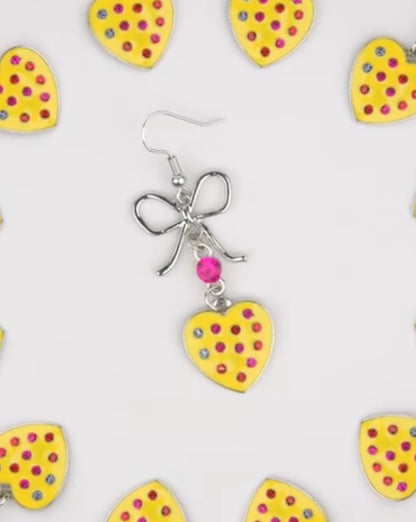 Bow Away Zone Yellow Earrings and Fond Regard Yellow Ring Set