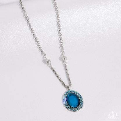 Manufactured Majesty - Blue - Paparazzi Necklace