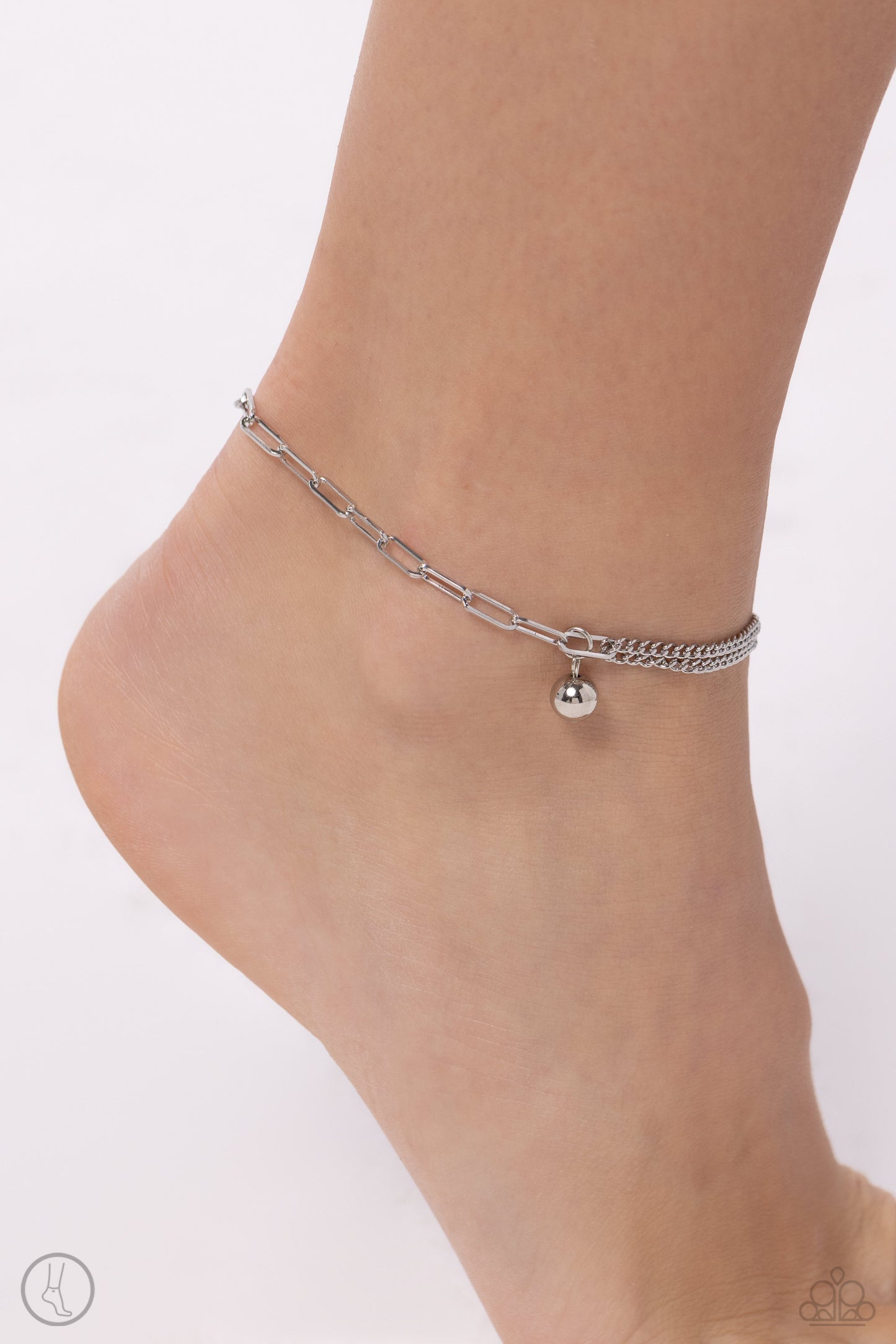 Solo Sojourn - Silver Paparazzi Anklet