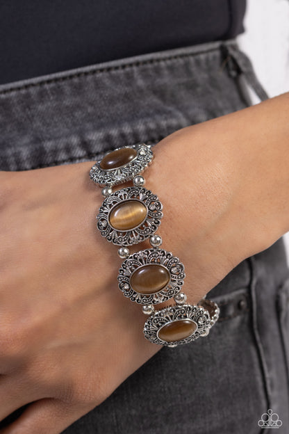 Maze Stunner Brown Necklace and Vintage Vault Brown Bracelet Set