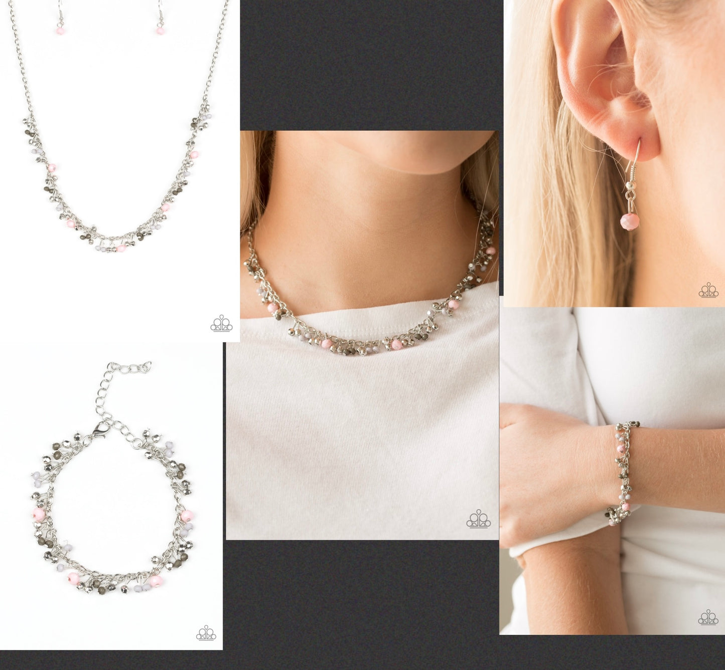 Sailing The Seven Seas - Pink and Aquatic Adventure Pink - Paparazzi Necklace and Bracelet Set