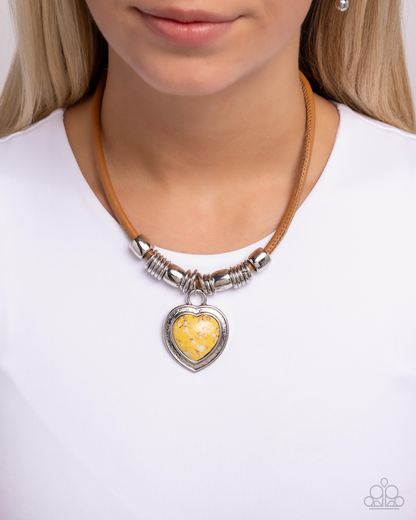 Significant Other - Yellow Paparazzi Necklace