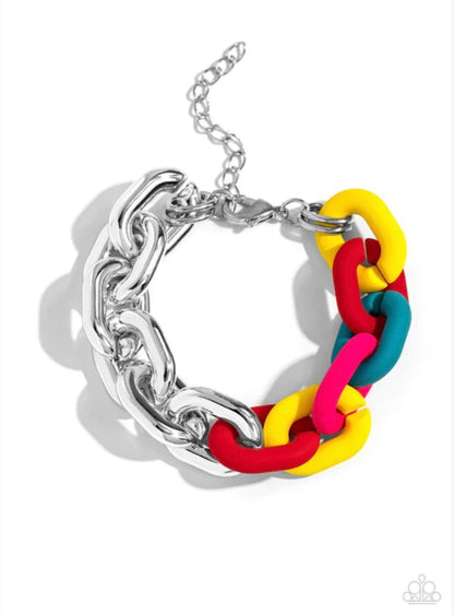 Contrasting Couture Necklace and Candid Contrast Red Bracelet Set