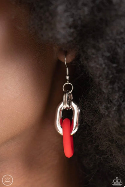 Contrasting Couture Necklace and Candid Contrast Red Bracelet Set
