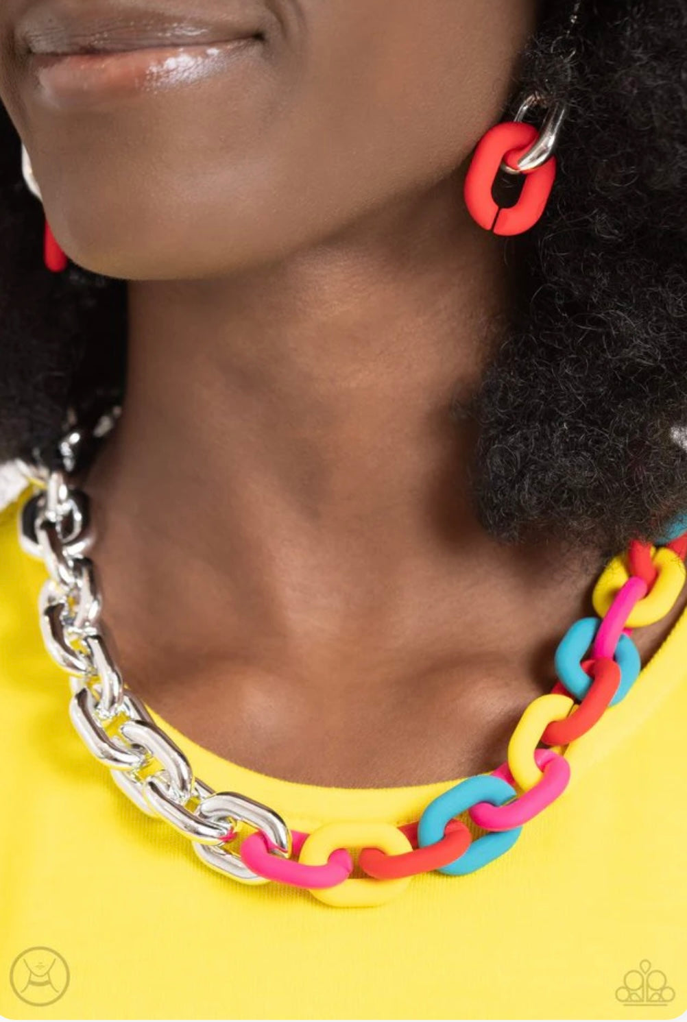 Contrasting Couture Necklace and Candid Contrast Red Bracelet Set