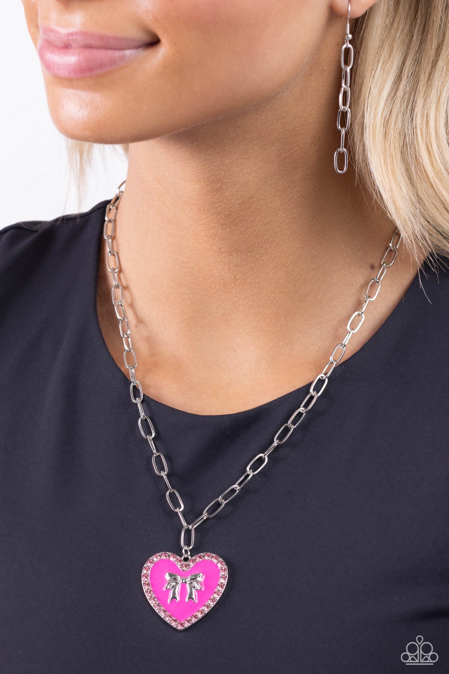 Romantic Gesture - Pink - Paparazzi  Necklace
