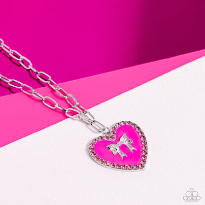 Romantic Gesture - Pink - Paparazzi  Necklace