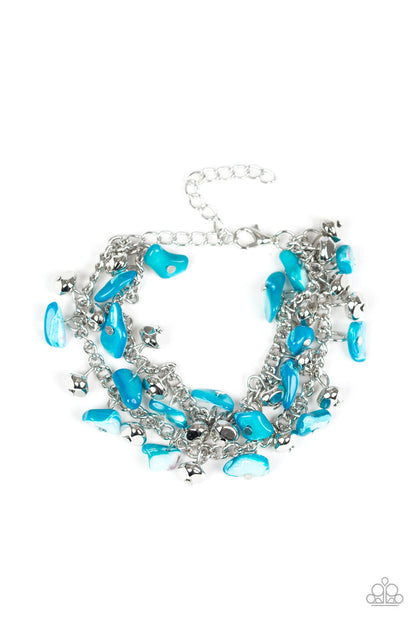 Pebble Pioneer - Blue Necklace and Plentiful Pebbles - Blue Bracelet Set