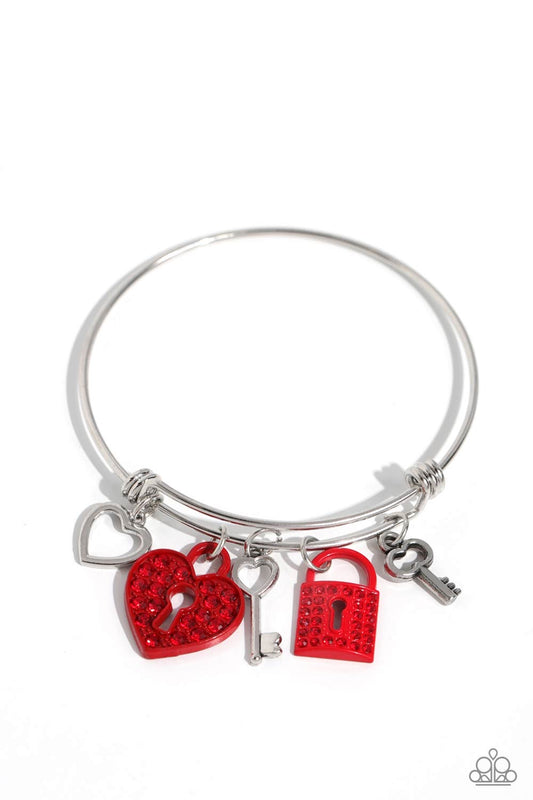 Locked Legacy - Red - Paparazzi Bracelet
