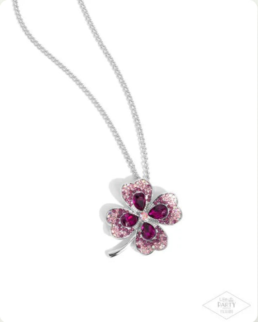 Four Leaf Fashion - Pink - Paparazzi Necklace
