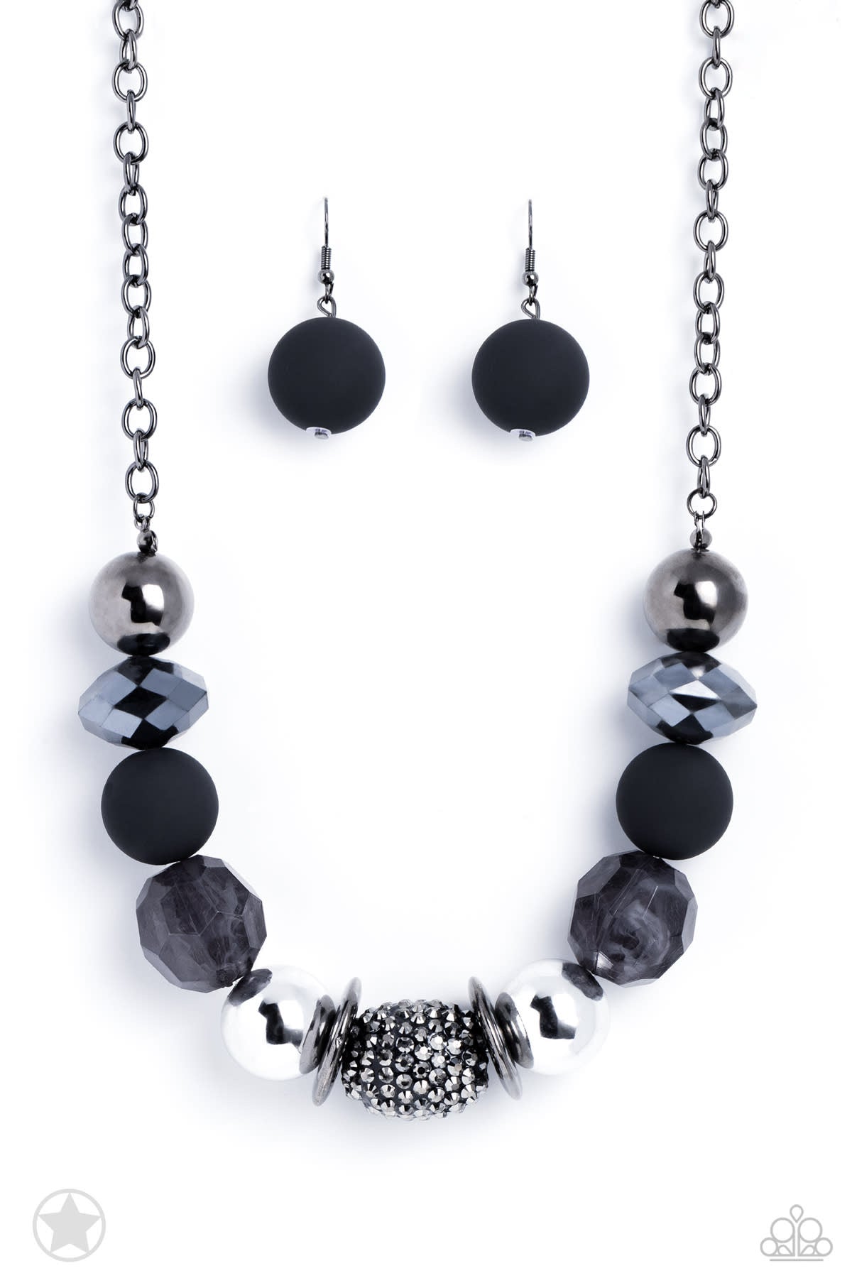 A Warm Welcome Black Blockbuster Paparazzi Necklace