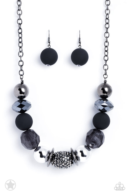 A Warm Welcome Black Blockbuster Paparazzi Necklace