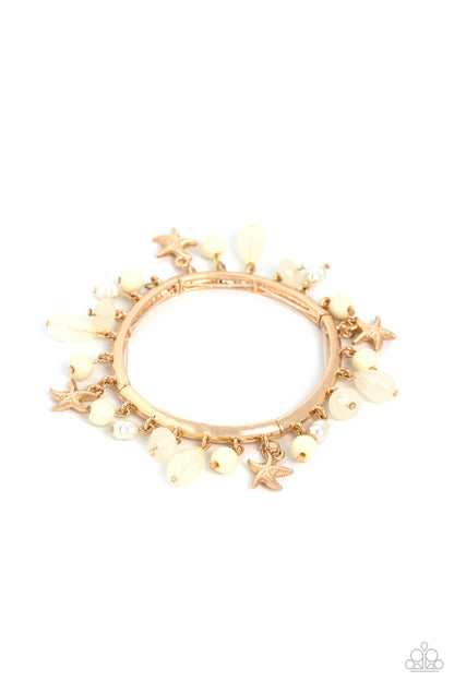 Surfer Serenade - Gold- Necklace and Sufur Shanty Paparazzi Bracelet