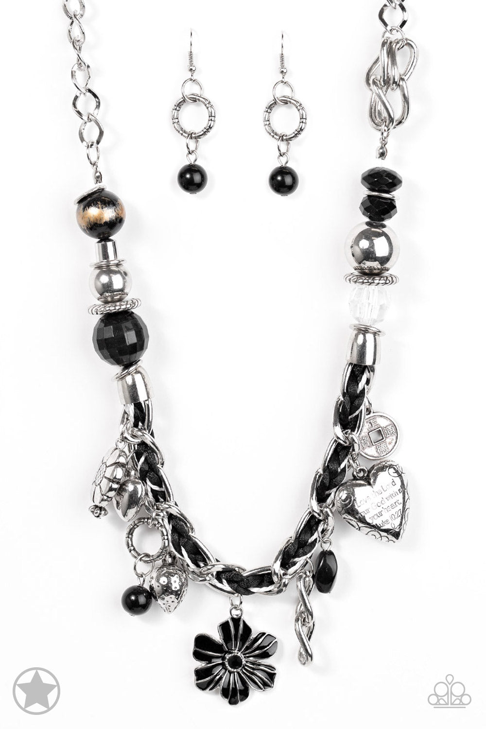Charmed, I Am Sure - Black -Paparazzi Necklace (Blockbuster)
