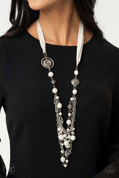 All The Trimmings - Ivory - Paparazzi Necklace