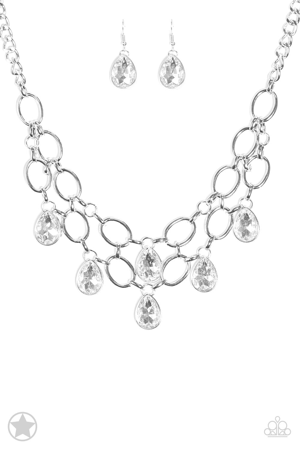 Show-Stopping Shimmer - White - Paparazzi Necklace