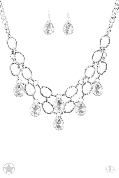 Show-Stopping Shimmer - White - Paparazzi Necklace
