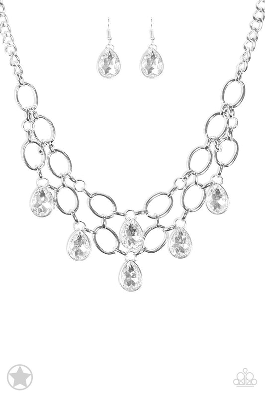 Show-Stopping Shimmer - White - Paparazzi Necklace