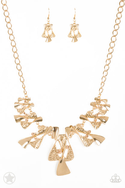The Sands of Time - Gold Paparazzi Necklace