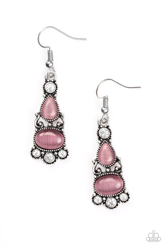 Push Your LUXE - Purple Fish Hook Earrings