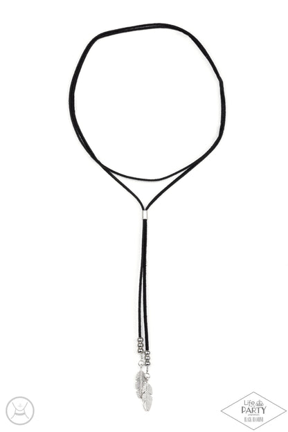 Lost On The Wind - Black - Paparazzi Necklace (2023 Black Diamond LOP)
